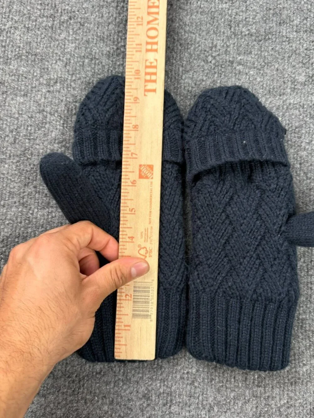 Women's Convertible Flip Top Mittens Knit Thermal Faux Sherpa Lined Winter Glove